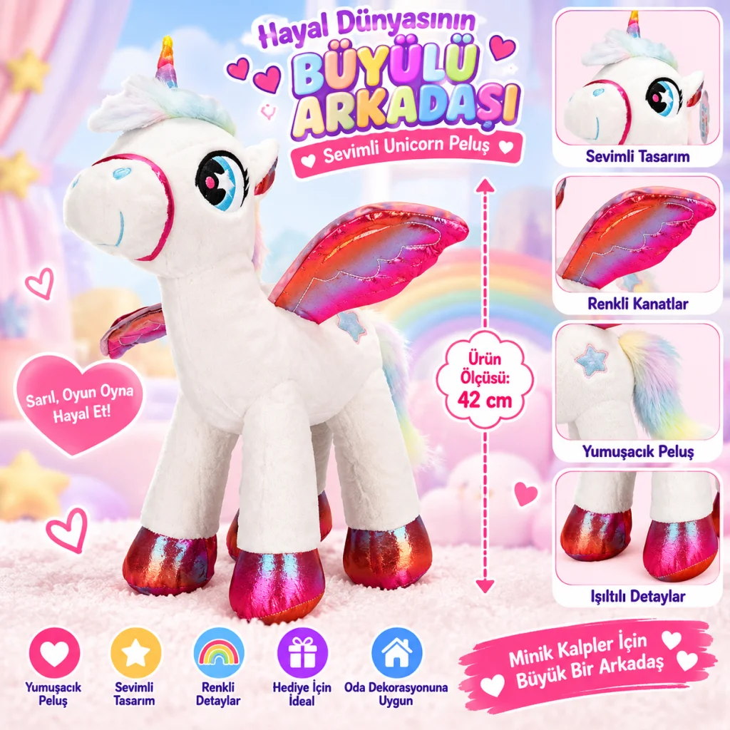 1004742 Peluş Kanatlı 42CM görsel 4