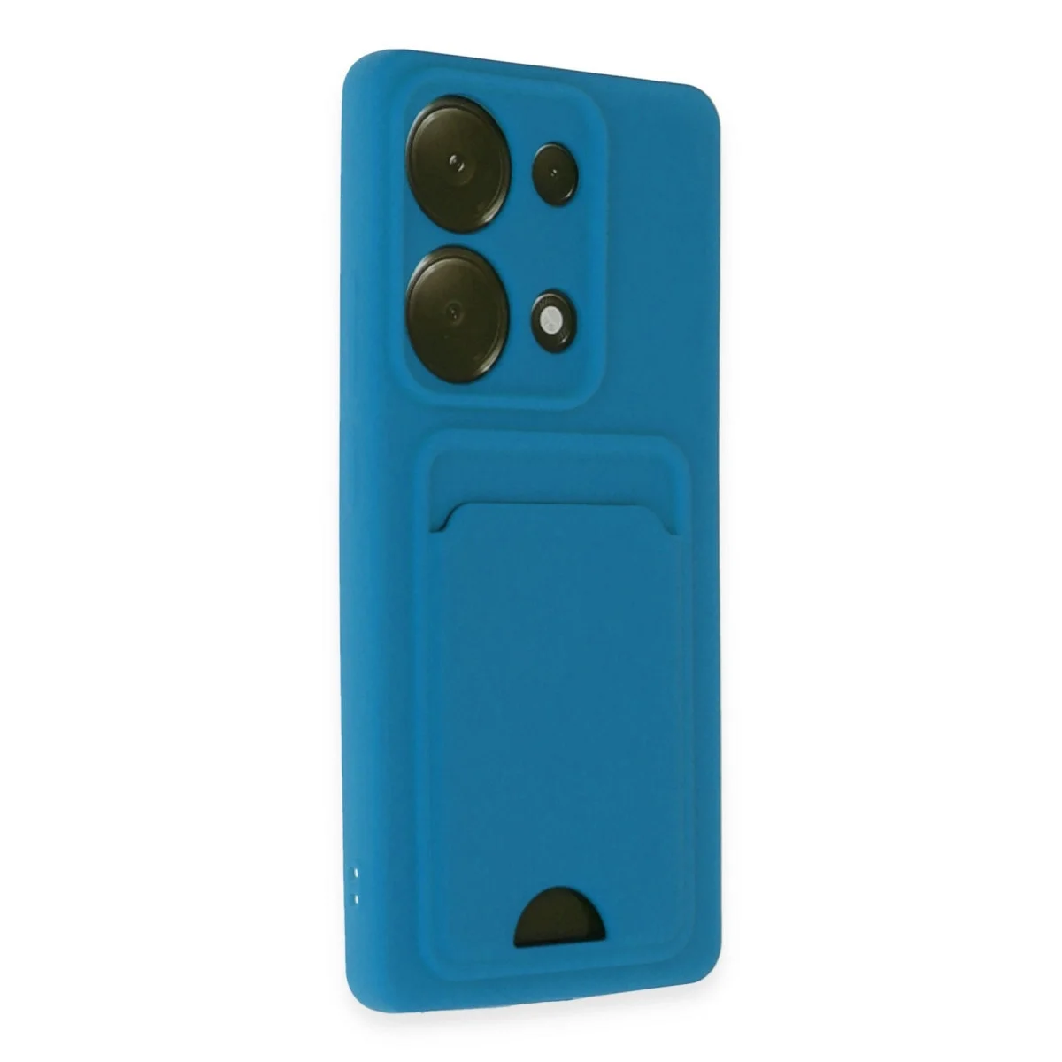 Xiaomi Redmi Note 13 Pro 4g Kılıf Kelvin Kartvizitli Silikon - Mavi görsel 2