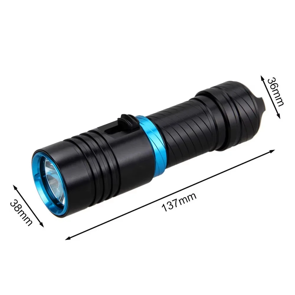 WS-4545 10W 1800 Lümen Şarjlı Su Altı Feneri Type-C, 5000 mAh, 100 m Menzil, Su Geçirmez görsel 3