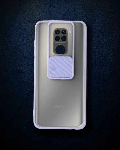 Xiaomi Redmi Note 9 Kılıf Palm Buzlu Kamera Sürgülü Silikon - Lila