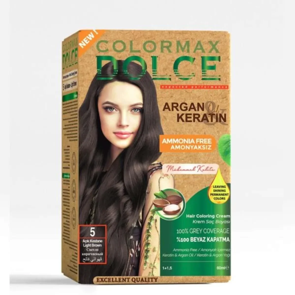 Dolce Amonyaksız, Doğal Set Boya - 5 Açık Kestane