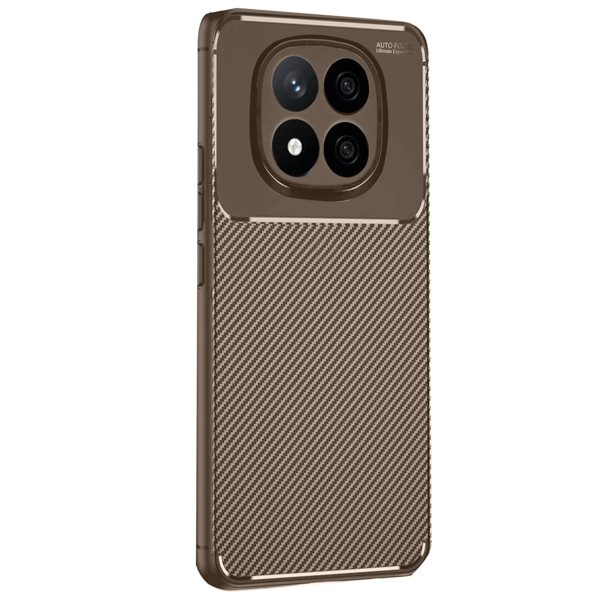 Xiao Red Note 14 Pro 4g Kılıf Auto Focus Karbon Kapak - Kahverengi görsel 3
