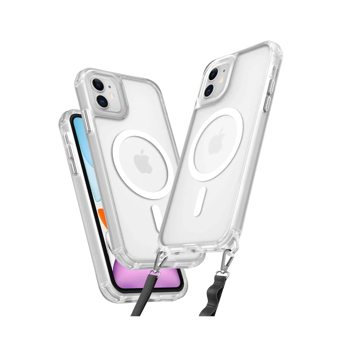 Apple iPhone 11 Kılıf Enka Magsafe Silikon Kılıf - Şeffaf
