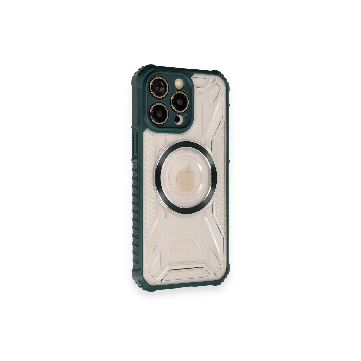 Apple İphone 12 Pro Kılıf Prag Magneticsafe Kapak - Koyu Yeşil görsel 2