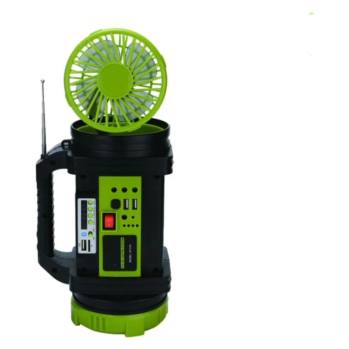 Wıson WS-5683 Şarjlı 30w Solar Şarjlı Ev Aydınlatma Seti Radyo Ve Fan Powebank görsel 4