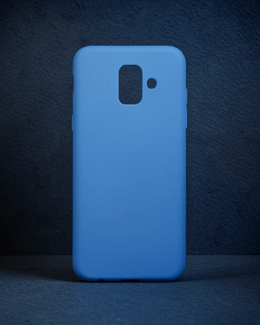Samsung Galaxy A6 2018 Kılıf First Silikon - Mavi
