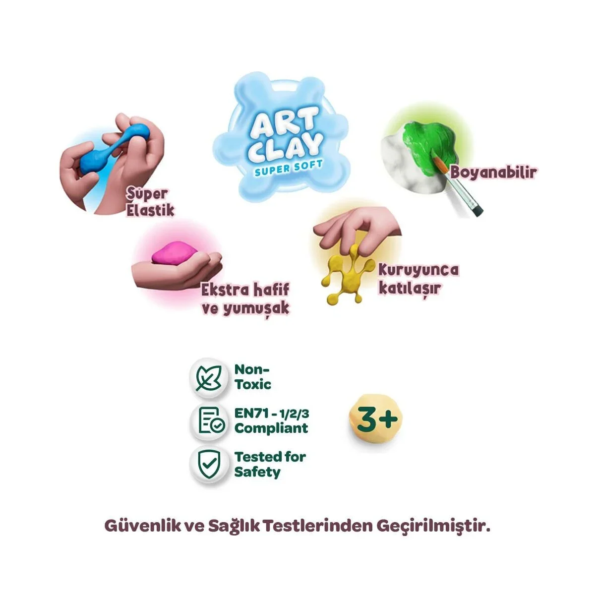04111 ART CLAY DENİZ CANLILARI SÜPER HAFİF KİL(Belirtilen fiyat, tekli satış için adet fiyatıdır.) görsel 2