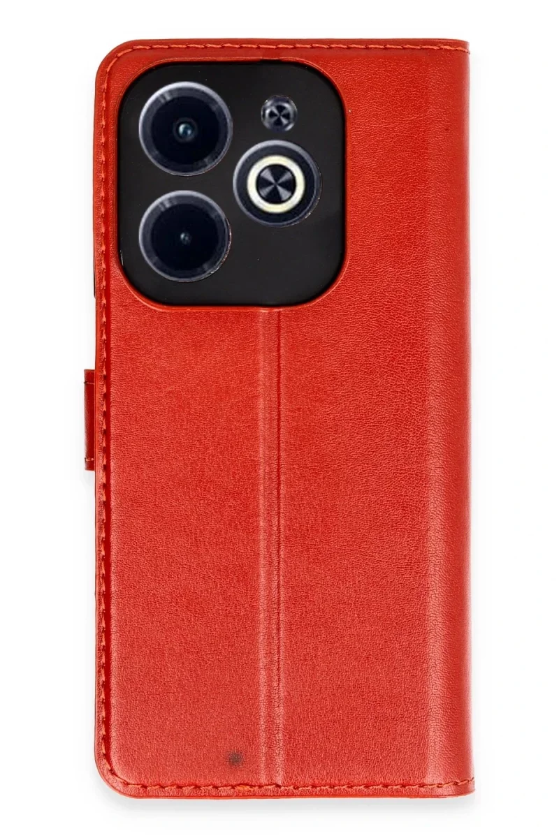 İnfinix Hot 40 Kılıf Trend S Plus Kapaklı Kılıf - Kırmızı