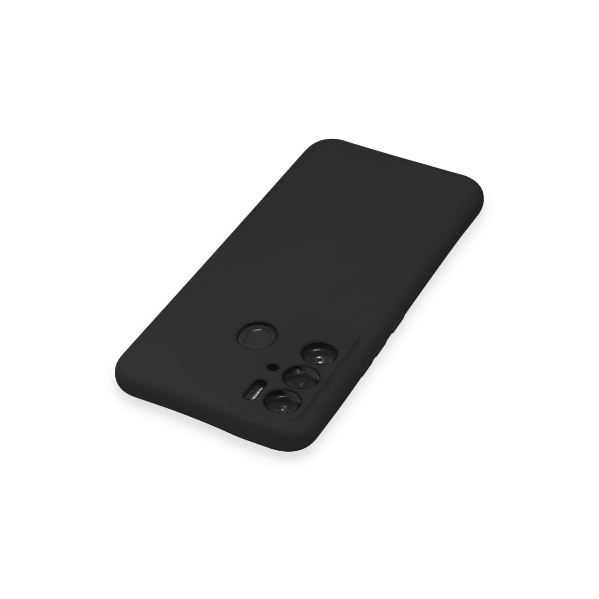 Tecno Pova Neo Kılıf Nano İçi Kadife Silikon - Siyah görsel 4