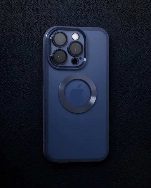 Apple İphone 15 Pro Max Kılıf Slot Silikon - Lacivert