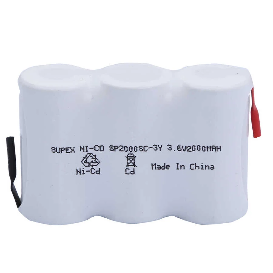 2000mAh 3.6V NiCd 3’lü Yanyana Şarjlı Süpürge Pili
