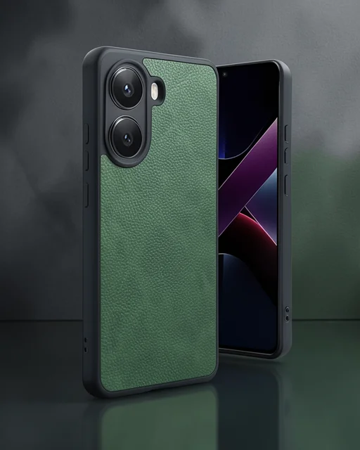 Xiaomi Poco X7 Pro Kılıf Aras Deri Kapak - Koyu Yeşil