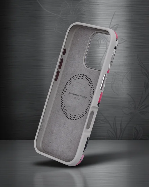 Onegif Apple İphone 14 Pro Max Flower Series Magsafe Kapak - Gri