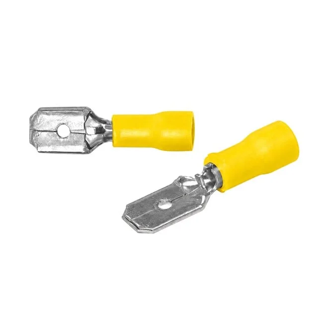 PM-39081 4-6mm2 Kesit 24x7x6mm Soket Sarı İzoleli Kablo Pabucu (100’lü Paket) görsel 5