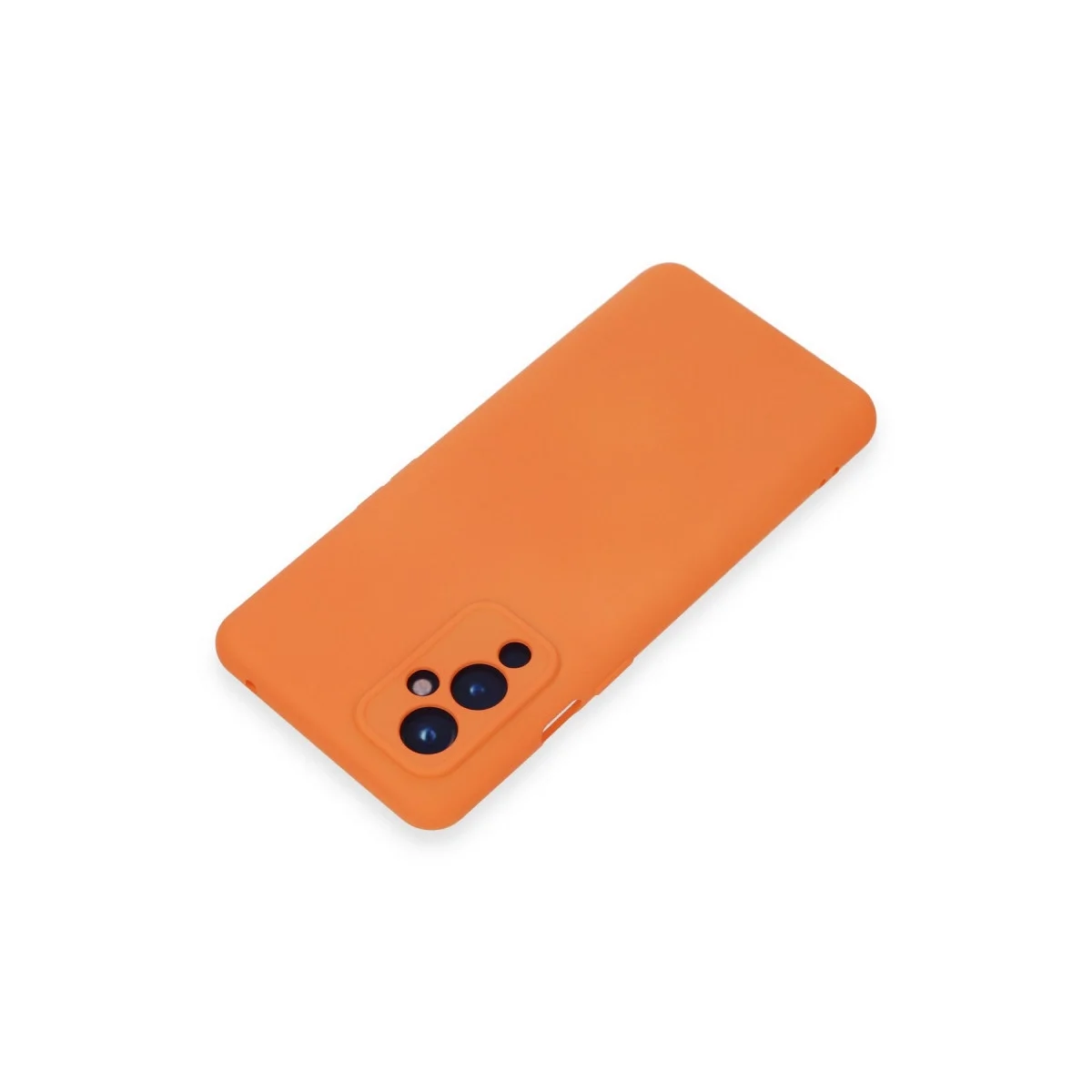 One Plus 9 Kılıf Nano İçi Kadife Silikon - Turuncu görsel 3