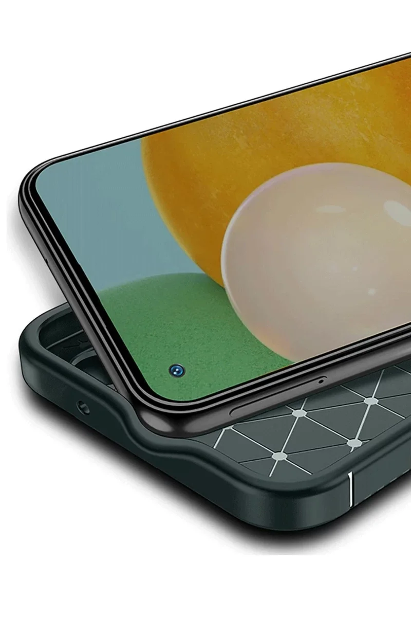 Tecno Spark 30C Kılıf Auto Focus Karbon Kapak - Koyu Yeşil görsel 3