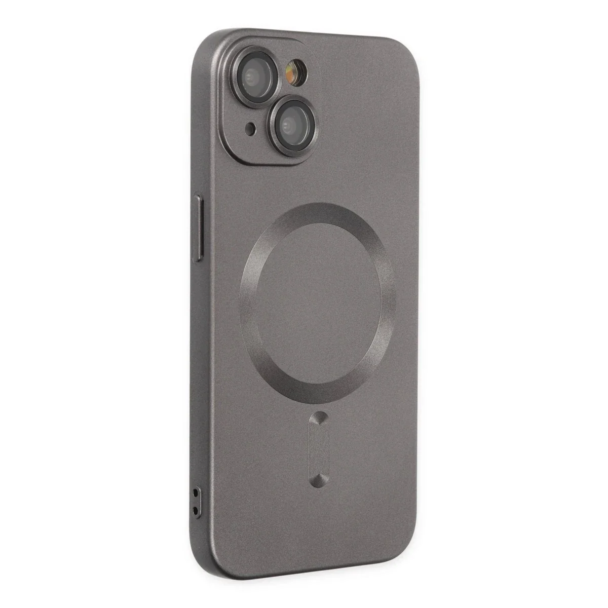 Apple iPhone 14 Plus Kılıf Moshi Lens Magneticsafe Silikon - Füme görsel 2