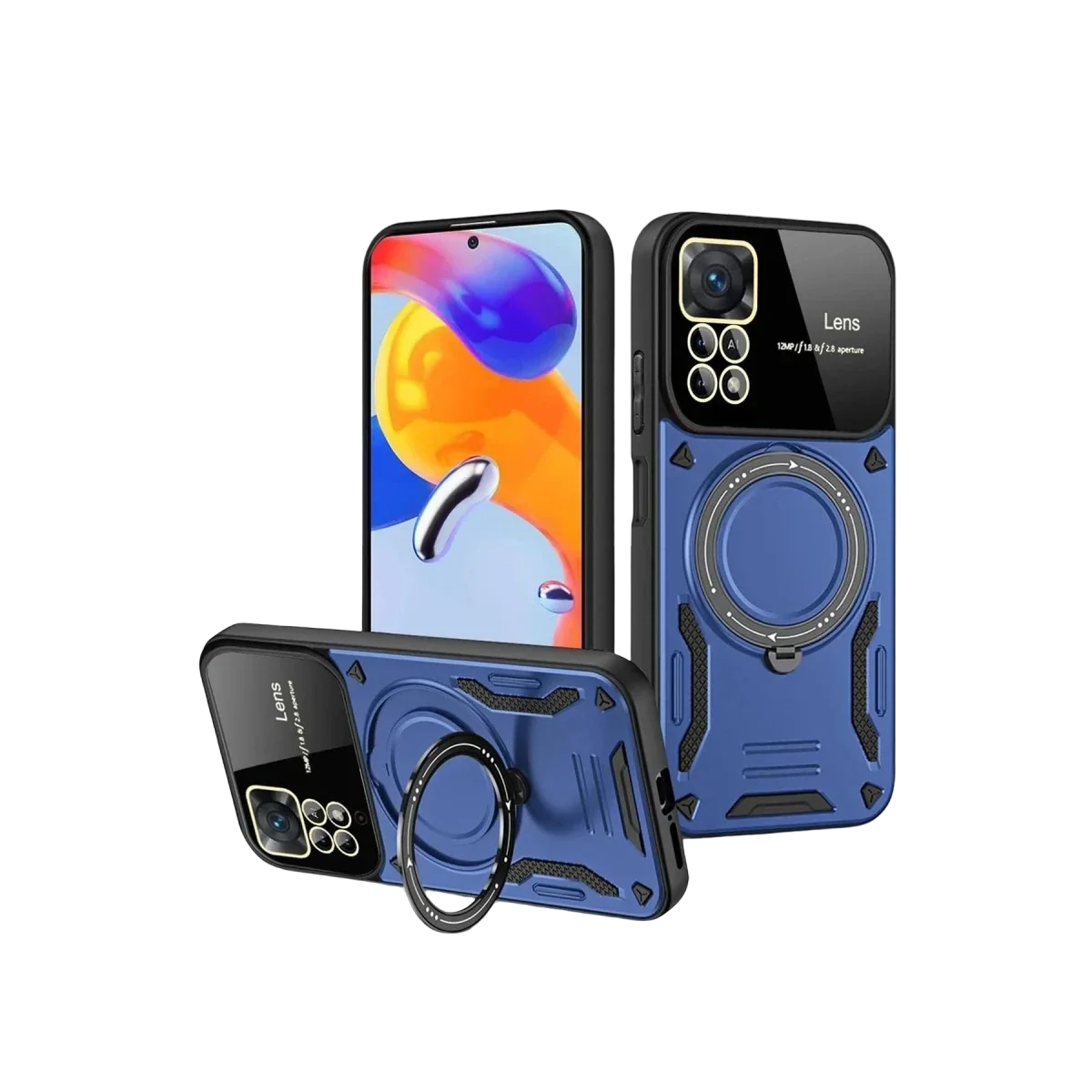 Realme 11 Pro Plus Joy Lens Standlı Kapak - Lacivert
