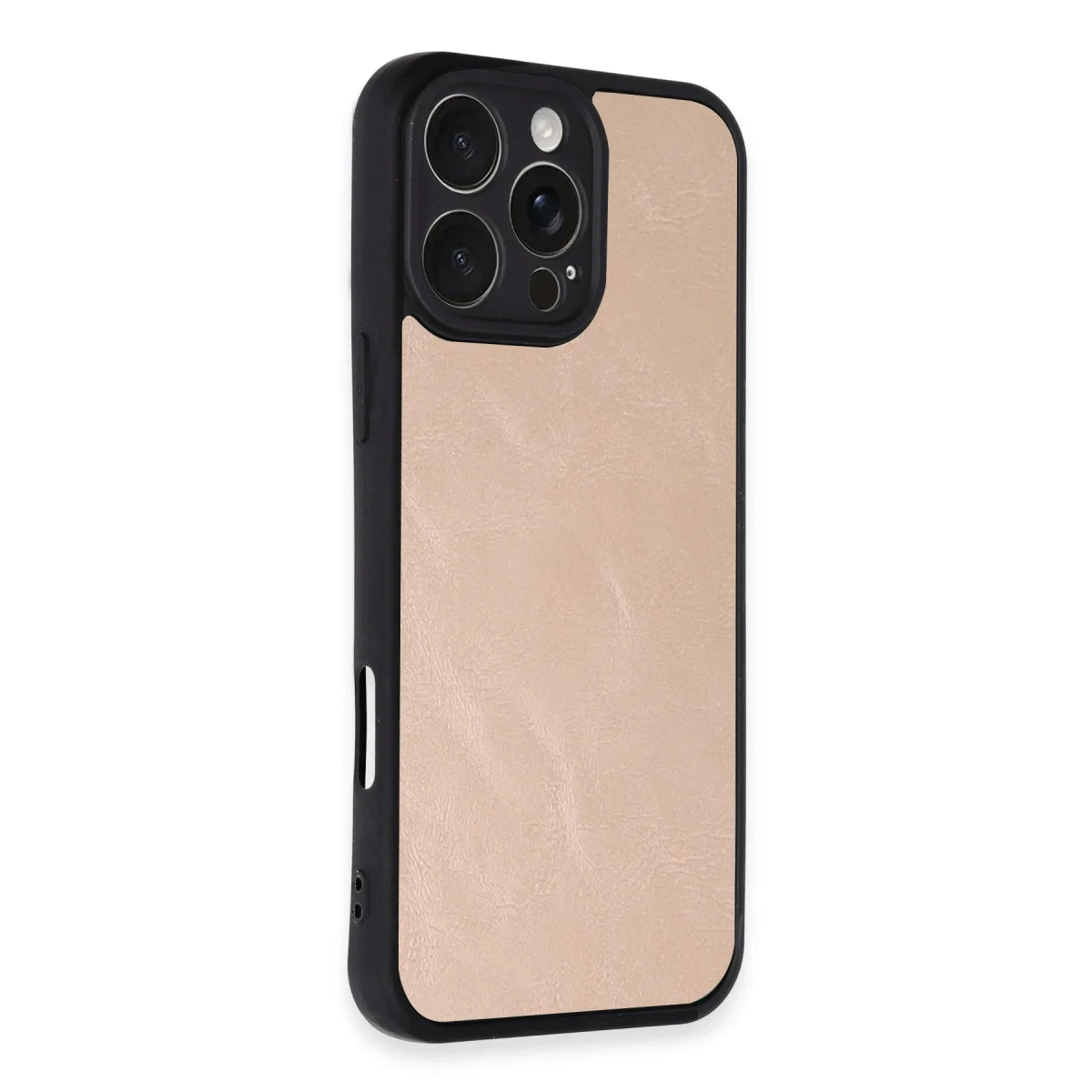 Apple İphone 16 Pro Max Kılıf Aras Deri Kapak - Pudra görsel 2