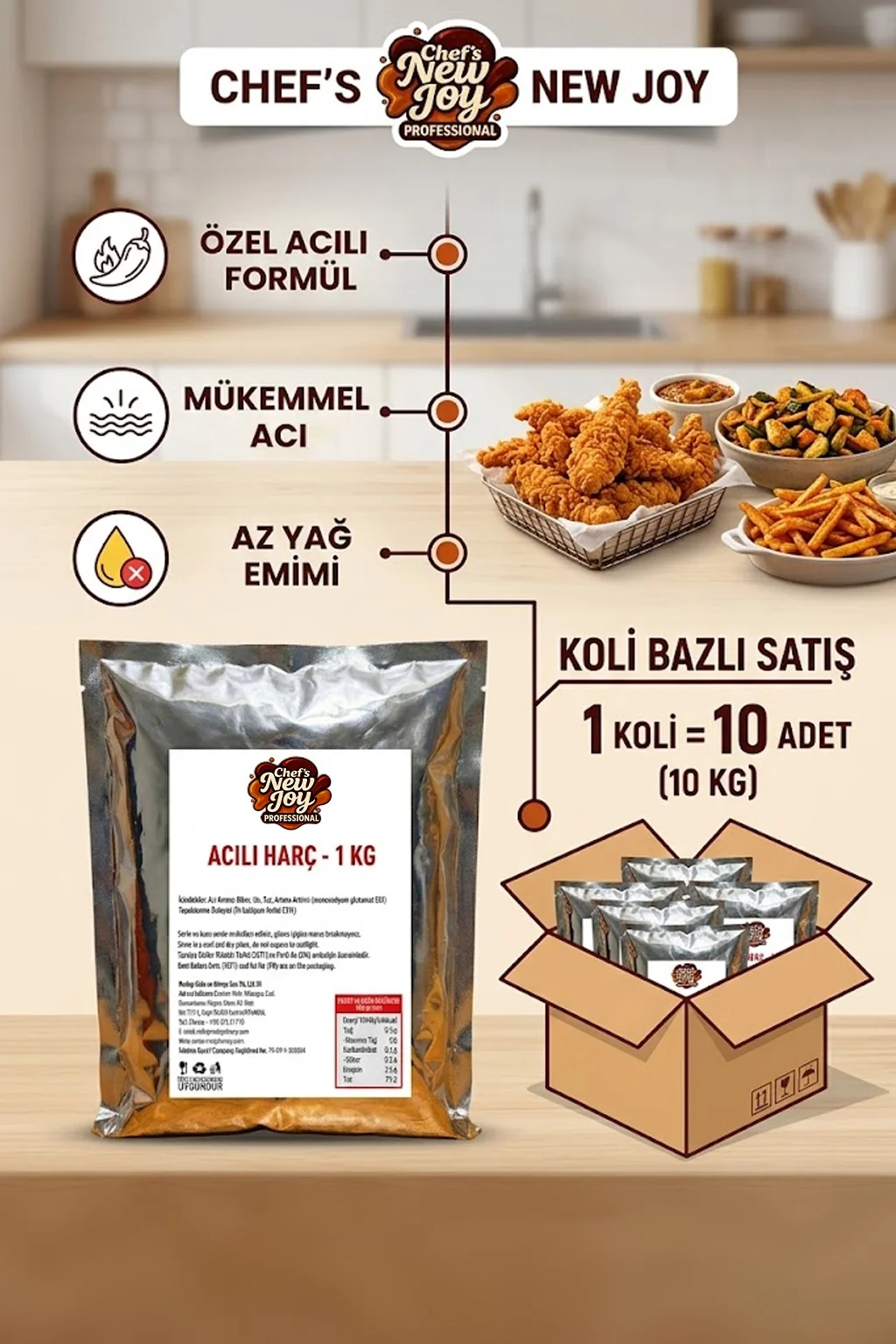 Acılı Harç 1000 G x 10 Adet - 1 Koli (Koli Bazlı Avantaj Paketi) görsel 2