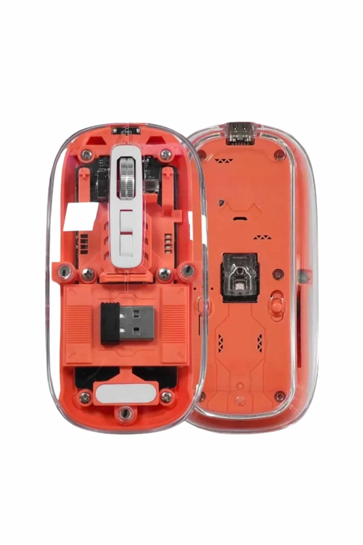 Kablosuz Mouse Fare Şarjlı Bluetooth Wireless Çift Modlu Sessiz görsel 3