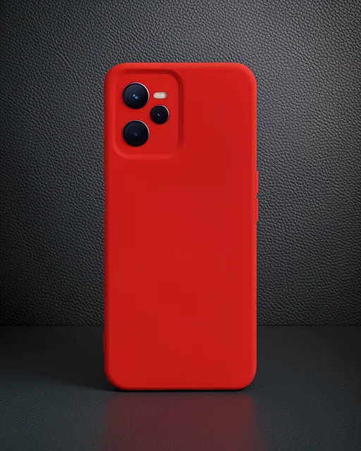 Realme C35 Kılıf Nano İçi Kadife Silikon - Kırmızı