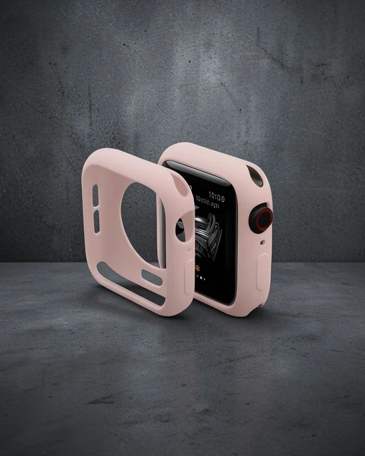 Apple Watch 40mm Silikon Alt Kasa - Pudra