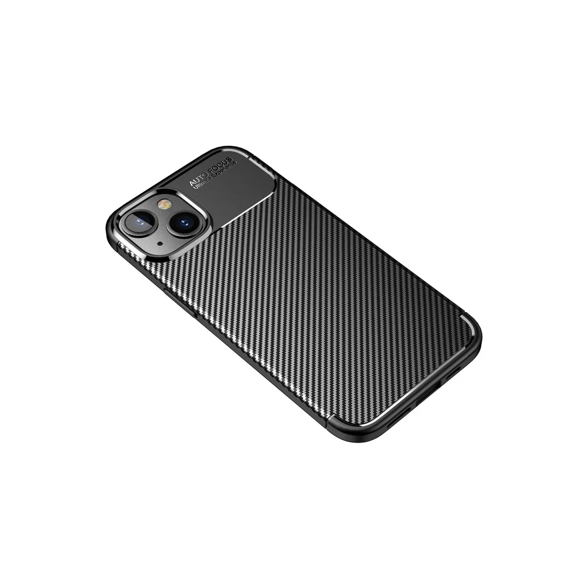 Apple iPhone 14 Plus Kılıf Auto Focus Karbon Kapak - Siyah görsel 2