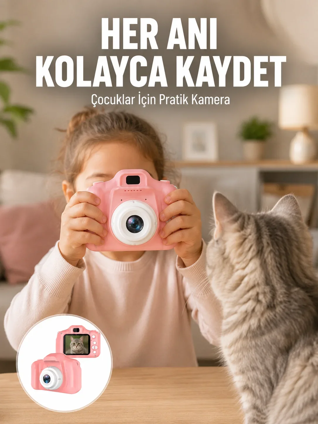 HD Video Kayıt Özellikli ni Dijital Kamera Fotoğraf Çekimli USB Şarjlı Yeni Nesil