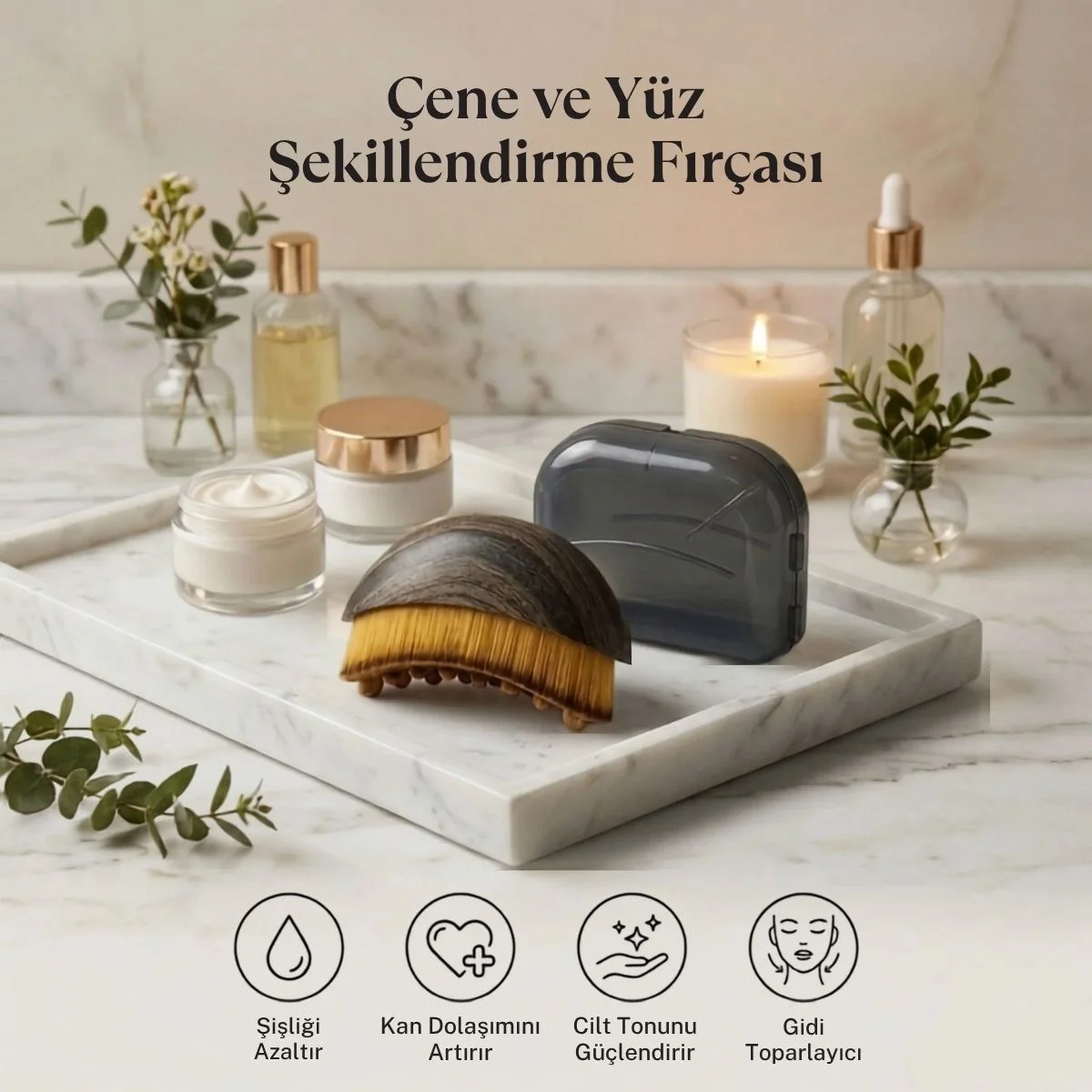 Lenf Drenaj ve Yüz Bakım Fırçası – Çok Fonksiyonlu Yumuşak Kıllı Yüz Masajı, Cilt Tezleme ve Çene Hattı Bakım Aparatı (Kutulu) görsel 4