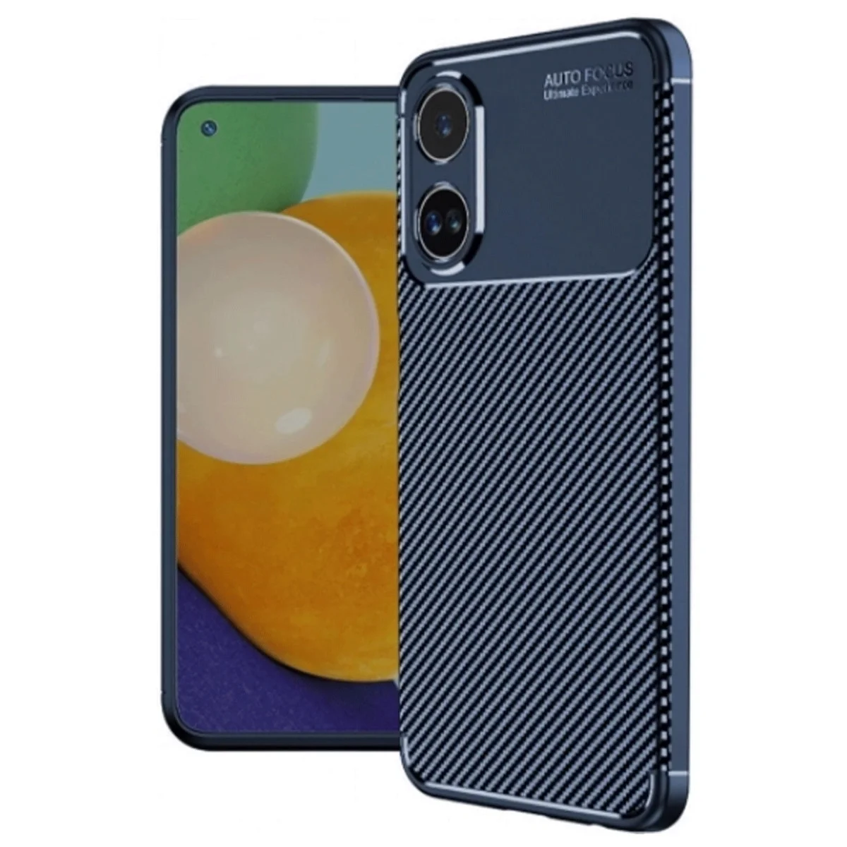 Oppo A38 Kılıf Auto Focus Karbon Kapak - Lacivert
