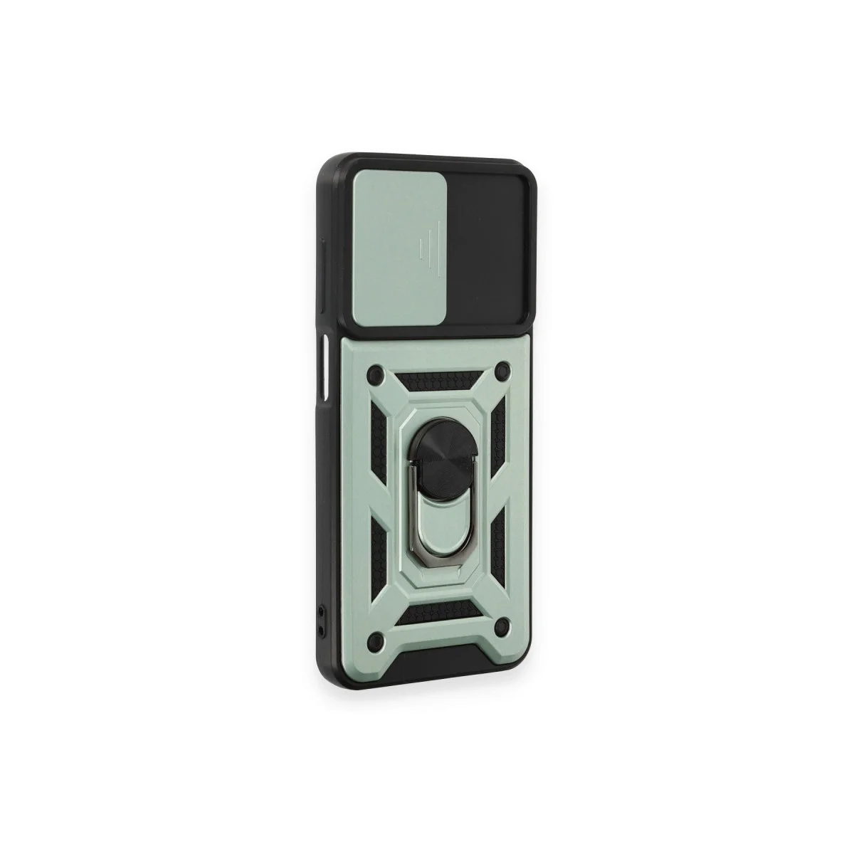 Samsung Galaxy M14 5g Kılıf Pars Lens Yüzüklü Silikon - Yeşil görsel 2