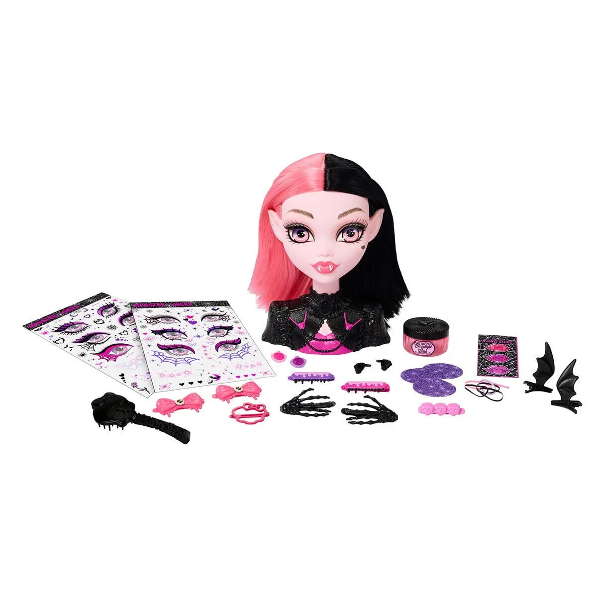 JML42 Monster High Havalı Saçlar Draculaura Büstü görsel 2