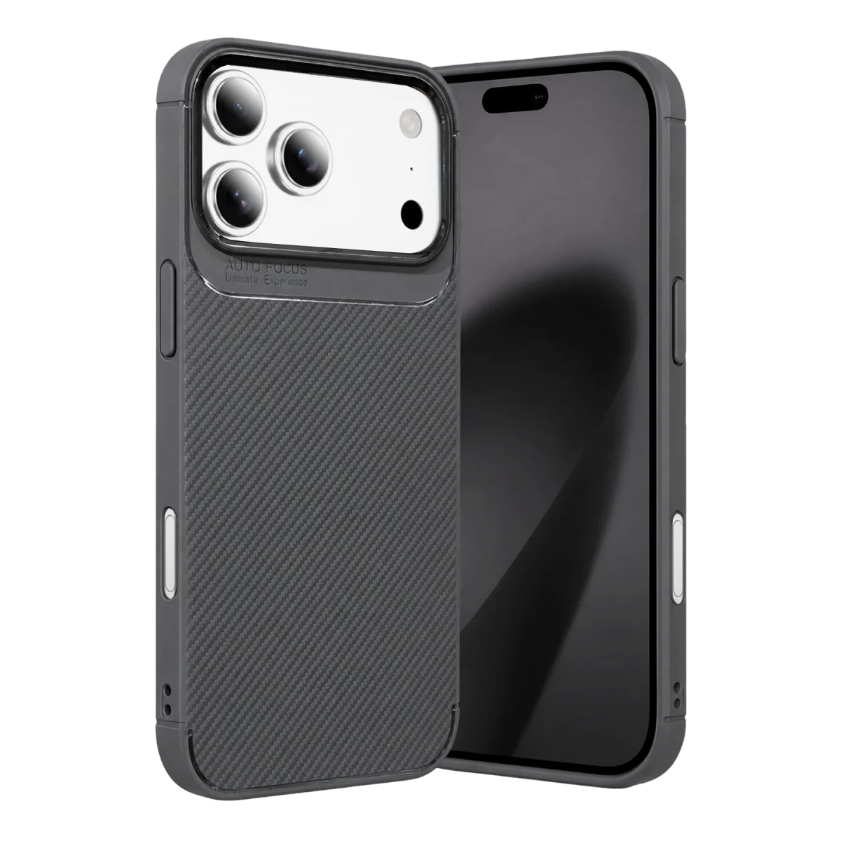 Apple iPhone 18 Pro Auto Focus Karbon Kapak - Gri