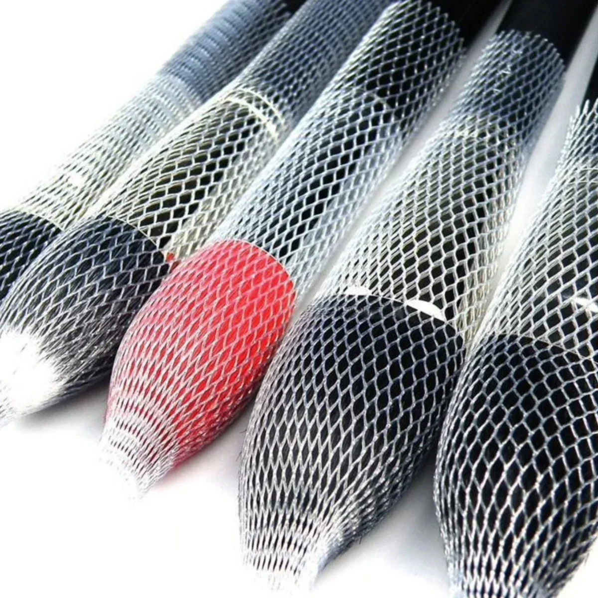 Makyaj Far Allık Kontür Eyeliner Fırça Malzemeleri Ürünleri Koruyucu File Kapak Örgü Kılıf S görsel 4