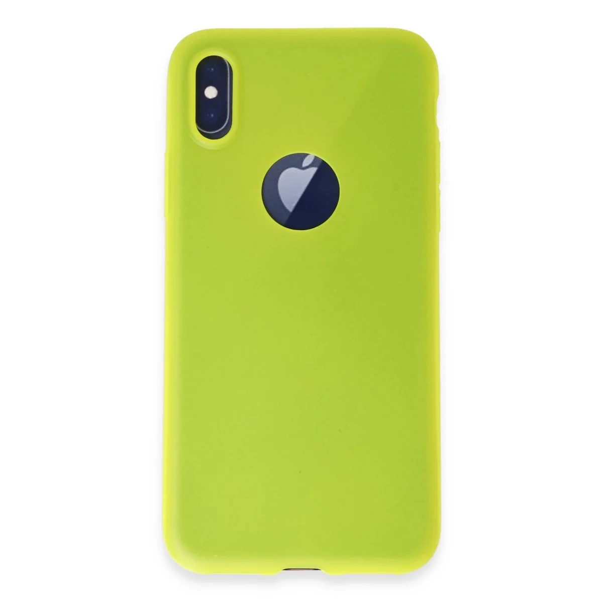 Apple İphone X Kılıf First Silikon - Parlak Sarı
