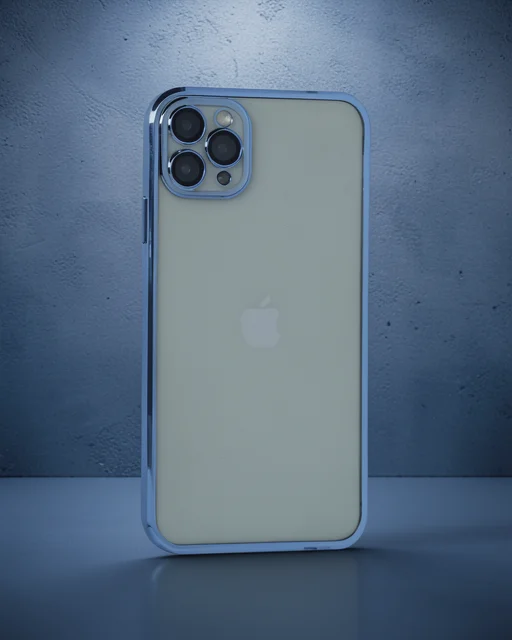 Apple İphone 11 Pro Max Kılıf Razer Lensli Silikon - Açık Mavi