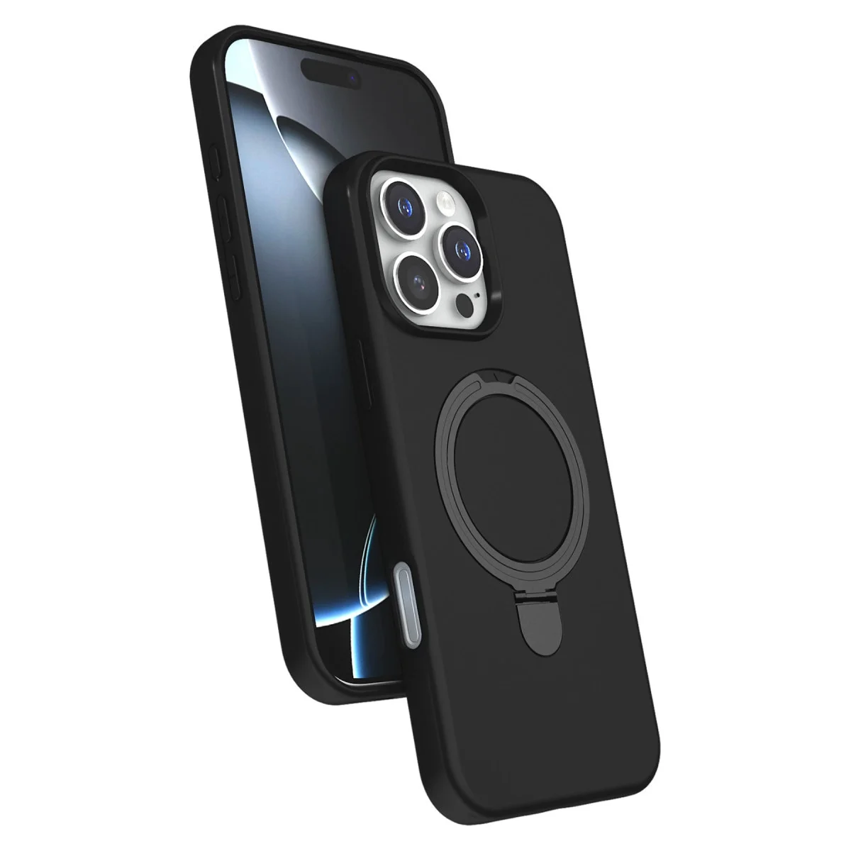 Apple İphone 16 Pro Max Regal Magsafe Standlı Kapak - Siyah