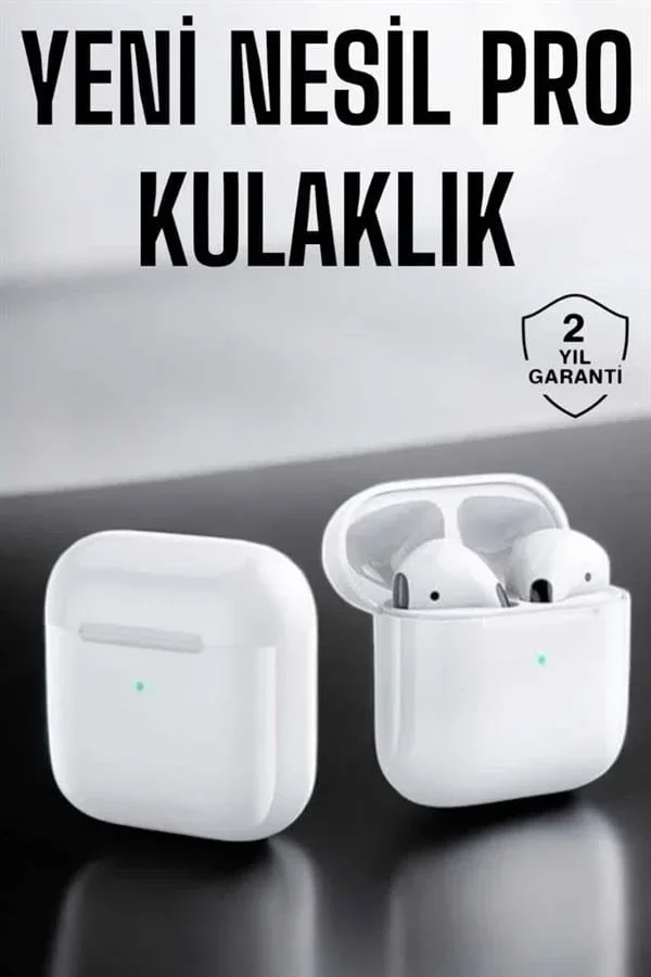 Yeni Nesil Pro Bluetooth Kulaklık Uzun Pil Ömrü Beyaz görsel 2