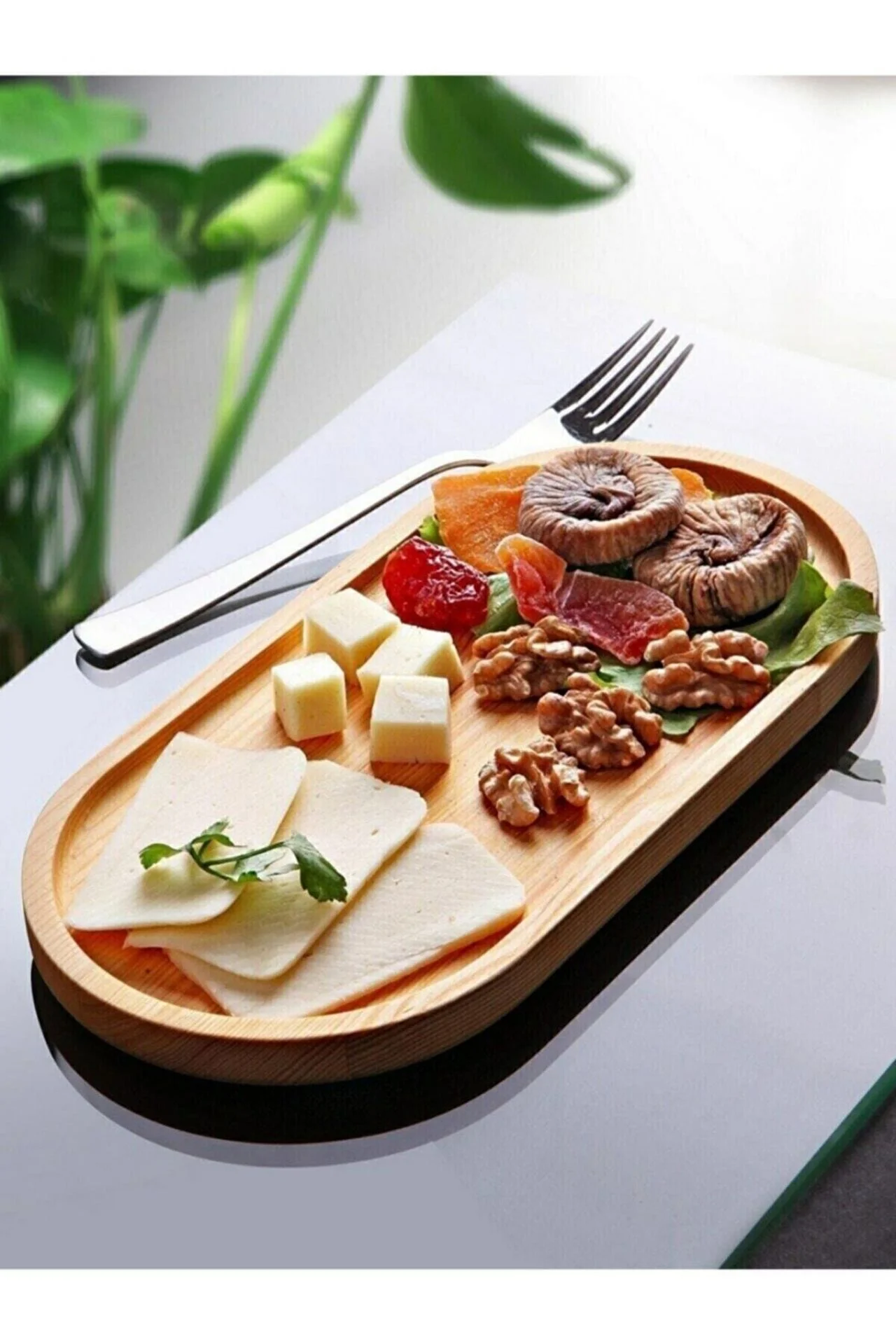 Bambu Sunum Tabağı & Yağdanlık Altı Tabağı 26 CM görsel 2