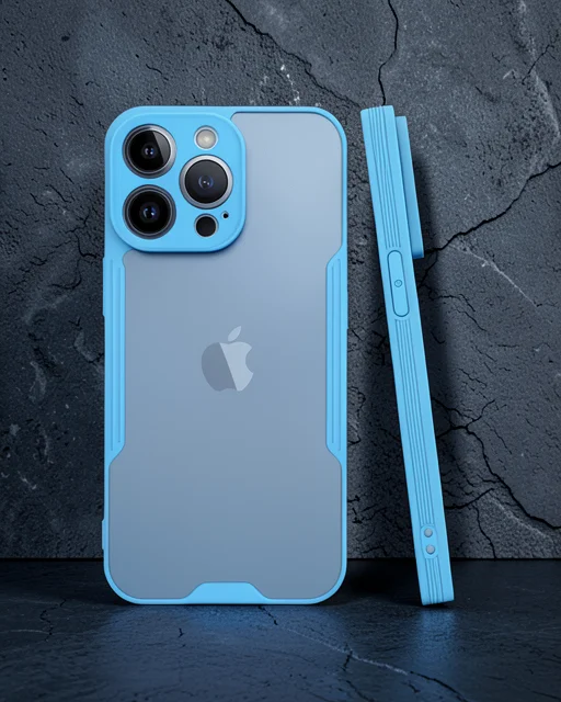 Apple İphone 14 Pro Max Kılıf Platin Silikon - Mavi
