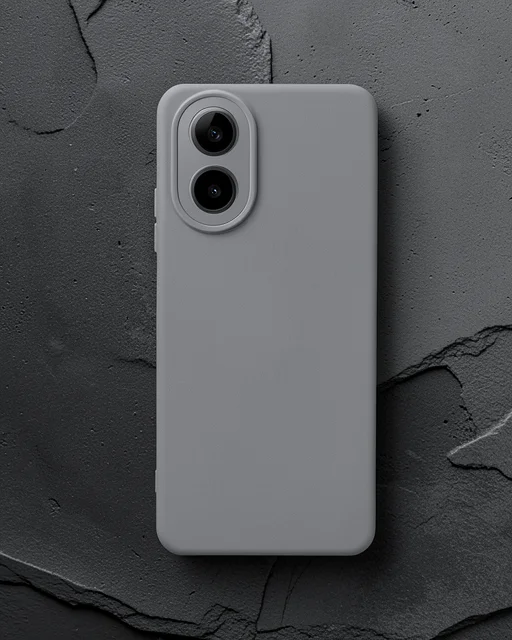 Oppo A38 Kılıf Nano İçi Kadife Silikon - Gri