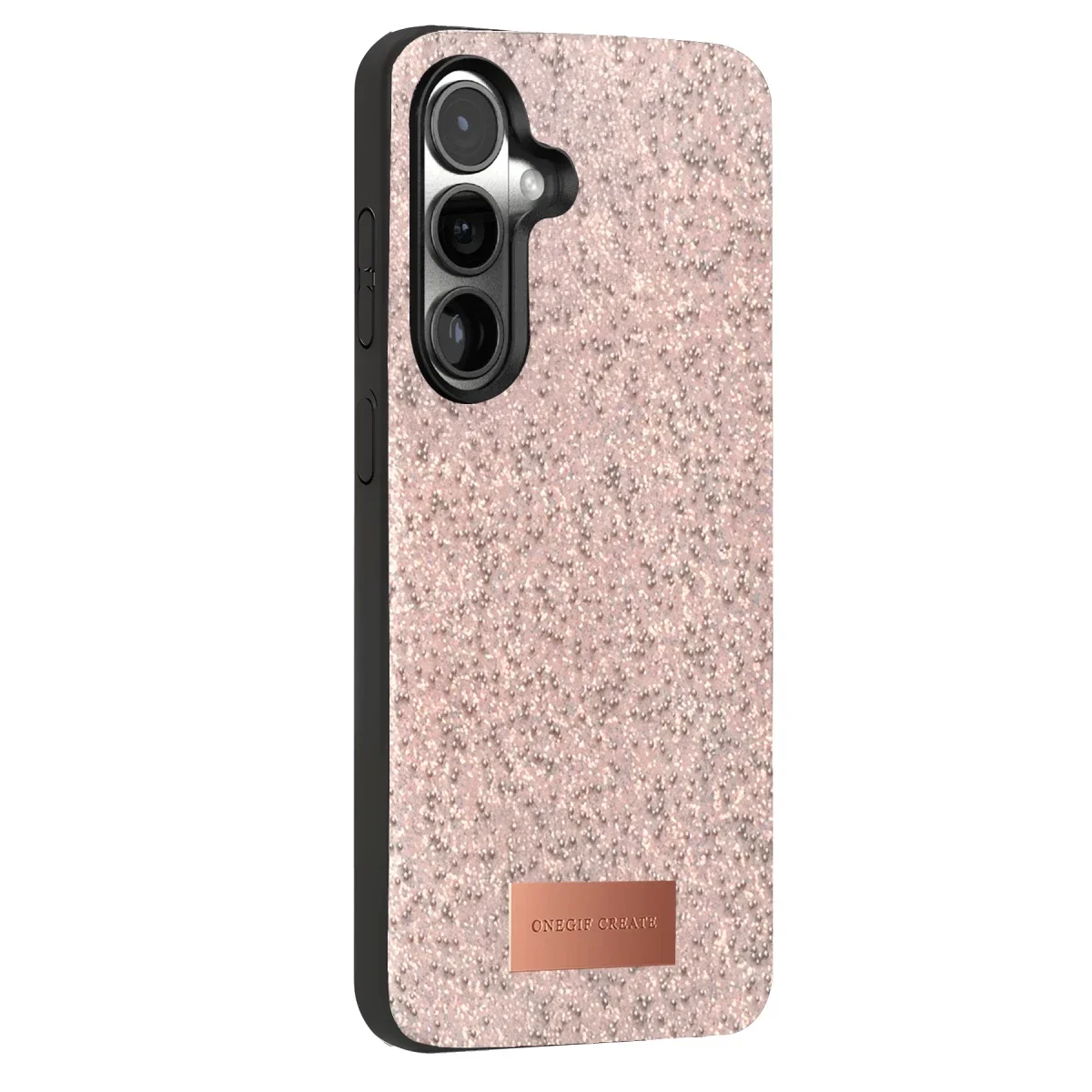 Onegif Samsung Galaxy S25 Bright Simli Kapak - Pembe görsel 3