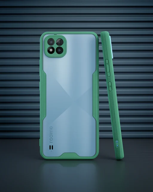 Realme C11 2021 Kılıf Platin Silikon - Yeşil