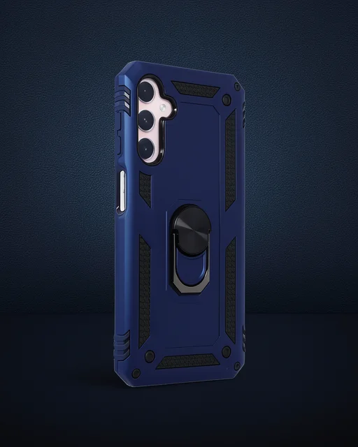 Samsung Galaxy A14 4g Kılıf Sofya Yüzüklü Silikon Kapak - Lacivert