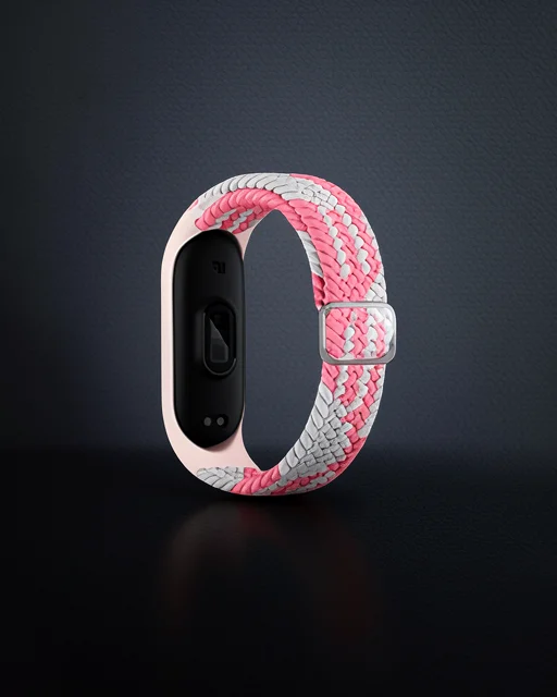 Xiaomi Mi Band 4 Kordon - Pembe-beyaz