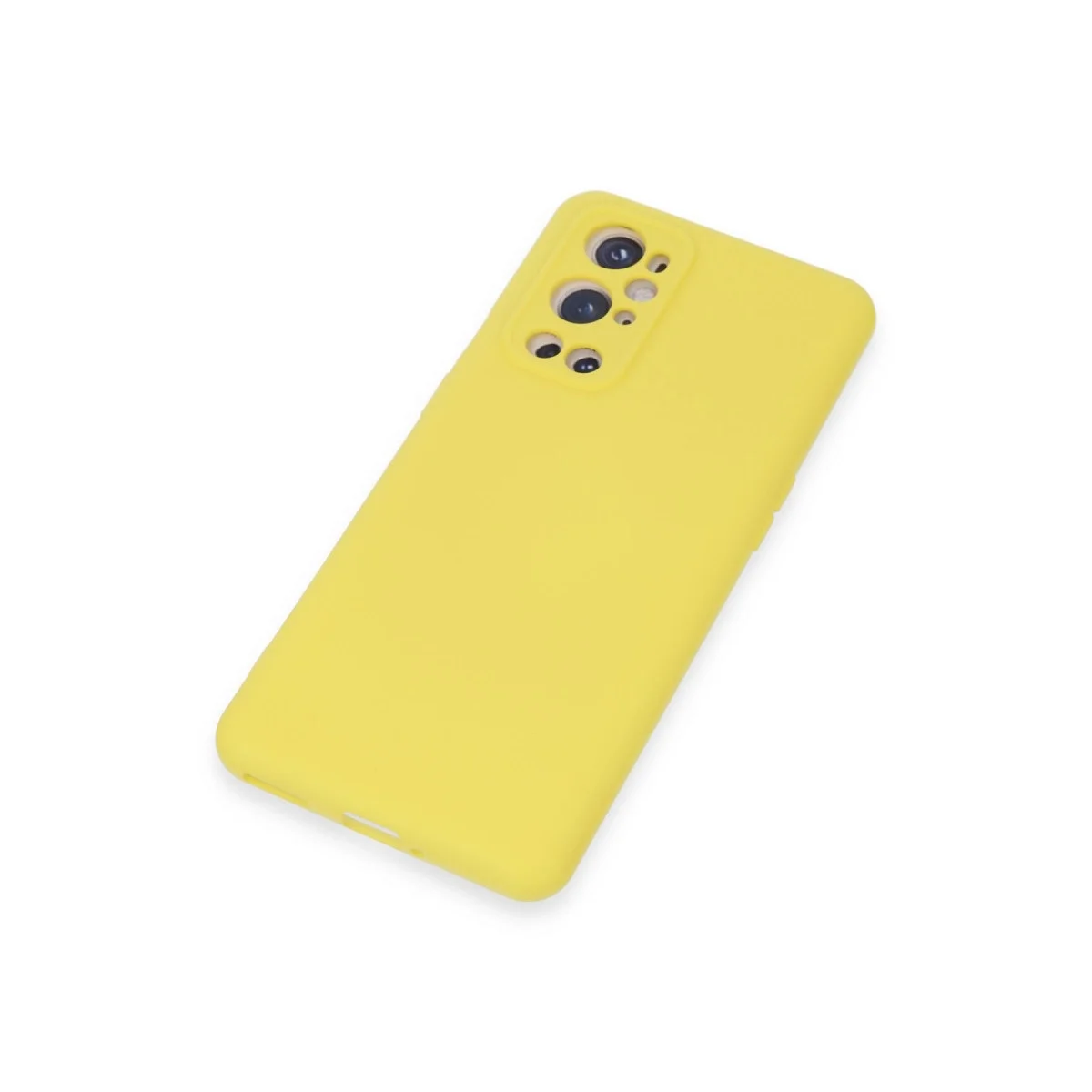 One Plus 9 Pro Kılıf Nano İçi Kadife Silikon - Sarı görsel 3
