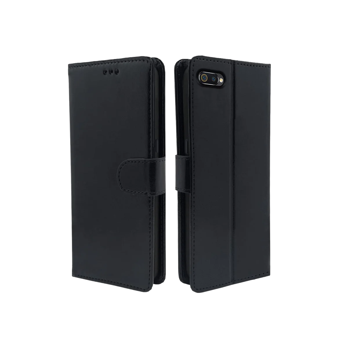 Realme C2 Trend S Plus Kapaklı Kılıf - Siyah
