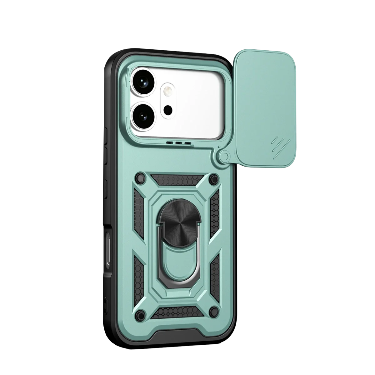 Huawei Honor 600 Pars Lens Yüzüklü Silikon - Yeşil görsel 3