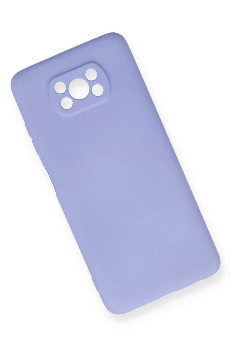 Xiao Pocophone X3 Kılıf Nano içi Kadife Silikon - Lila görsel 3